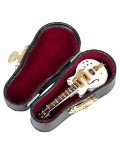 Réplica Miniatura Guitarra Eléctrica Broadway Gifts Blanca 3.81x7.62cm