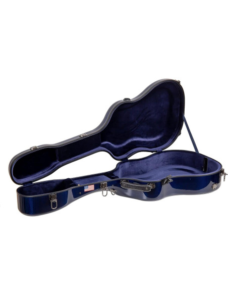 Estuche de guitarra Dreadnought Crossrock CRF6030DBL - Fibra de carbono azul