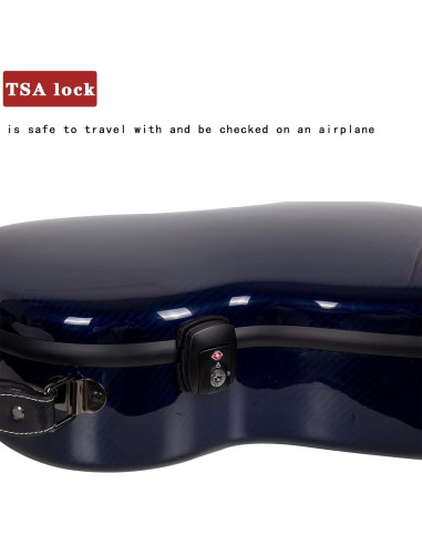 Estuche de guitarra Dreadnought Crossrock CRF6030DBL - Fibra de carbono azul