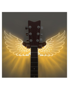 Soporte de guitarra montado en pared CoolGift Mart con luces LED
