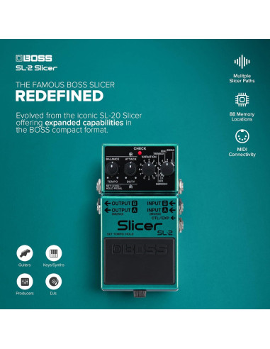 Pedal Cortador de Audio BOSS SL-2 con 11 Patrones