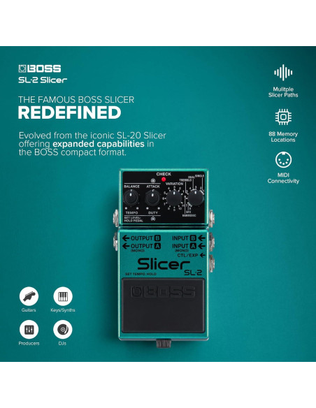 Pedal Cortador de Audio BOSS SL-2 con 11 Patrones