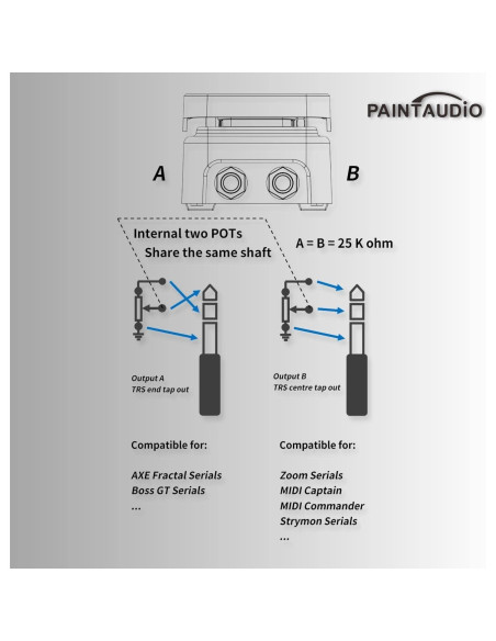 Pedal de Expresión Foot Captain Audio Paint Doble Salida