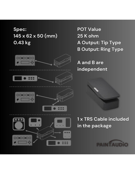 Pedal de Expresión Foot Captain Audio Paint Doble Salida