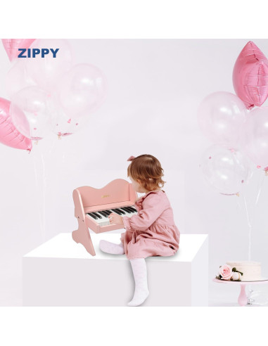 Piano Digital ZIPPY para Niños 25 Teclas Rosa Educativo
