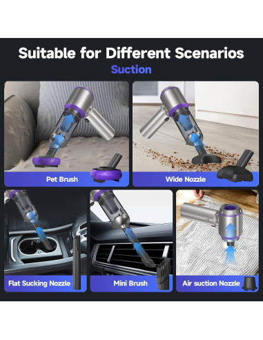 Aspiradora de Coche Portátil AIPROIN HL-127Pro 22000PA Inalámbrica