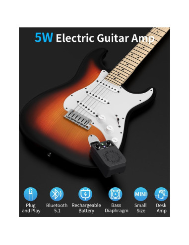 Amplificador de guitarra JOYO JA-05G 5W portátil Bluetooth 4 efectos