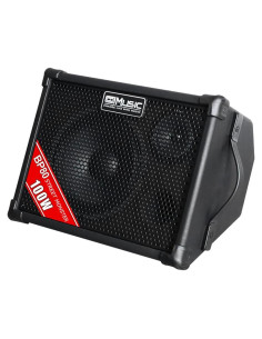 Amplificador Acústico Coolmusic BP80 - 100W, 6 Entradas, Bluetooth, Negro