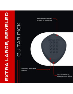Puas de Guitarra Acoustik Attak STEALTH XL - Paquete de 10 2
