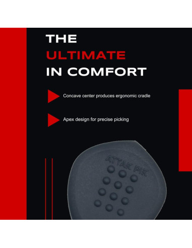 Puas de Guitarra Acoustik Attak STEALTH XL - Paquete de 10