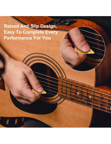 Paquete de 15 púas de guitarra antideslizantes Celuloide 0.46-0.96mm