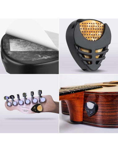 Paquete de 15 púas de guitarra antideslizantes Celuloide 0.46-0.96mm