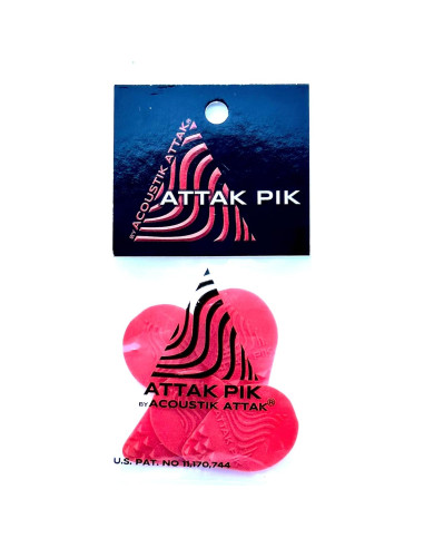 Puas Acoustik Attak 10 Unidades Efecto 12 Cuerdas Rojo