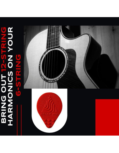 Puas Acoustik Attak 10 Unidades Efecto 12 Cuerdas Rojo