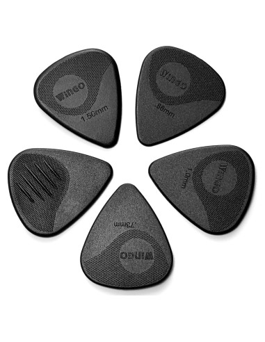 Puas de guitarra WINGO antideslizantes 5 paquetes 0.73-1.5mm