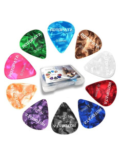 Paquete de 15 Púas de Guitarra Celuloide Multicolor 0.5-1.0mm