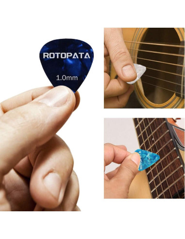 Paquete de 15 Púas de Guitarra Celuloide Multicolor 0.5-1.0mm