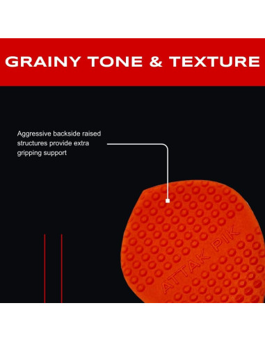 Puas Estructuradas Acoustik Attak SURGE II - 10 Paquete Rojo