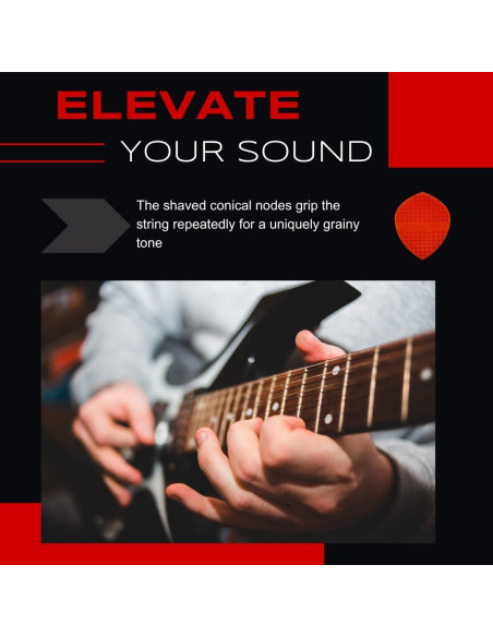 Puas Estructuradas Acoustik Attak SURGE II - 10 Paquete Rojo