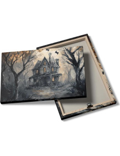 Arte de Pared Lienzo Gótico Embrujado 60x91cm Enmarcado 2