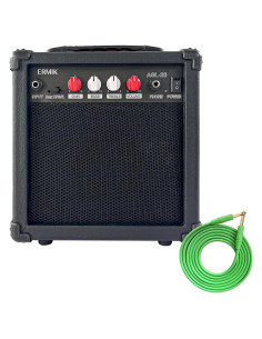 Amplificador de guitarra eléctrica Ermik 20W portátil - Negro