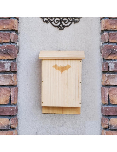 Casa de Murciélagos de Madera Doble Cámara SEEZENGREEN 38.5cm