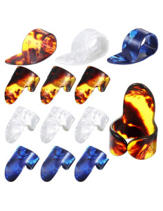 Puas de Pulgar Planas Celuloide 12 Piezas con Caja