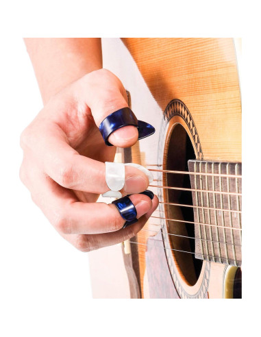 Puas de Pulgar Planas Celuloide 12 Piezas con Caja