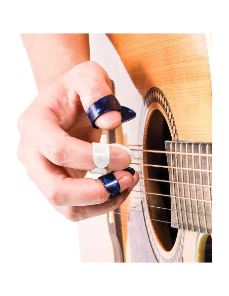 Puas de Pulgar Planas Celuloide 12 Piezas con Caja