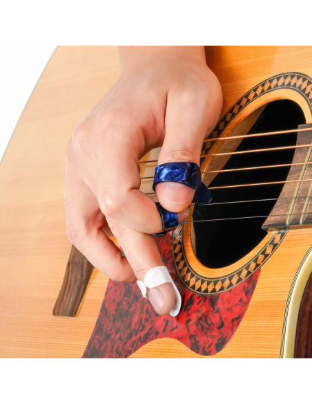 Puas de Pulgar Planas Celuloide 12 Piezas con Caja