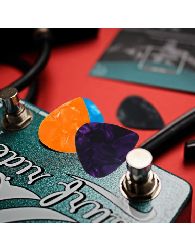 Paquete de 100 Púas de Guitarra Medianas 0.71mm Multicolor