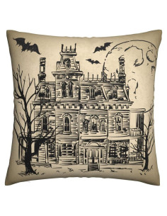 Funda de Cojín Cuadrada B TREE 18x18" Halloween Murciélago