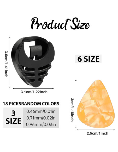 Soporte Adhesivo para Púas de Guitarra Styquenzer - 18 Púas