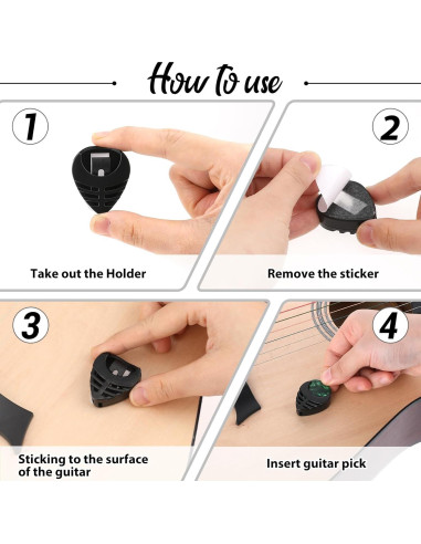 Soporte Adhesivo para Púas de Guitarra Styquenzer - 18 Púas