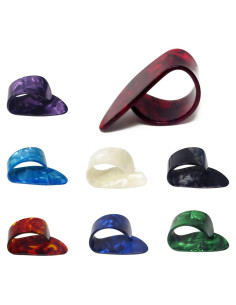Púas de Dedo Honbay 8PCS Celluloide Multicolor para Guitarra
