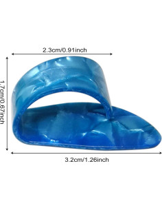 Púas de Dedo Honbay 8PCS Celluloide Multicolor para Guitarra 2