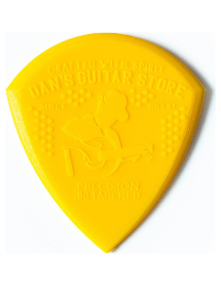 Paquete de 10 Púas de Guitarra Dan 0.80mm Nylon Amarillo