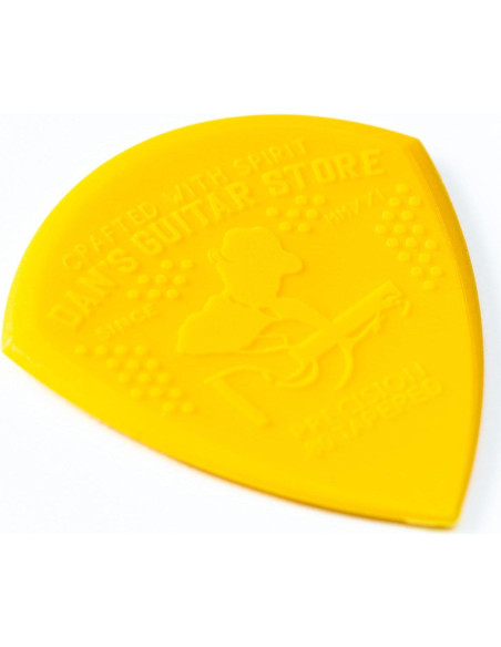 Paquete de 10 Púas de Guitarra Dan 0.80mm Nylon Amarillo