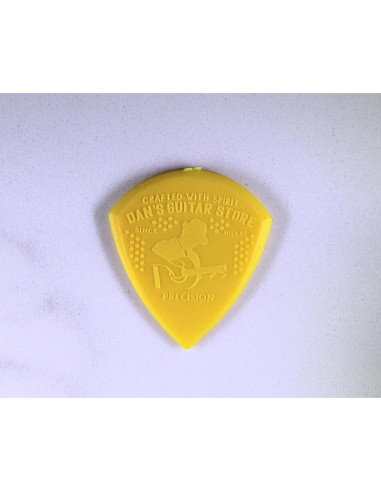 Paquete de 10 Púas de Guitarra Dan 0.80mm Nylon Amarillo