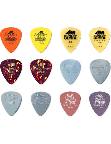 Púas de guitarra Dunlop PVP101 - Paquete variedad 12 unidades