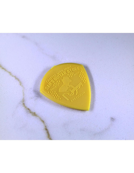 Paquete de 10 Púas de Guitarra Dan 0.80mm Nylon Amarillo
