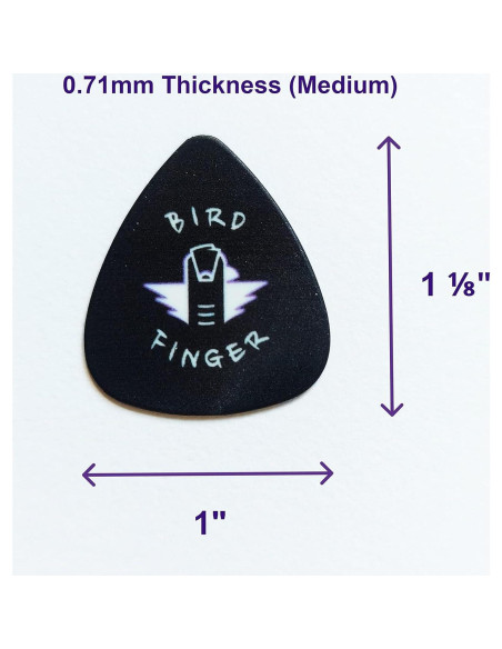 Juego de 10 Púas de Guitarra Divertidas con Estuche Metal