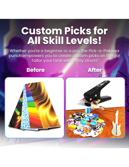 Kit de Punch para Púas de Guitarra Pick-a-Palooza - Negro