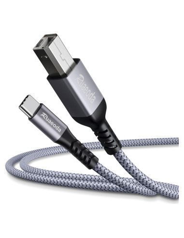 Cable USB C a B 1.83 m Ruaeoda para impresora y escáner