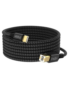 Cable de impresora USB C 15 pies KRORAS - Alta velocidad 480Mbps