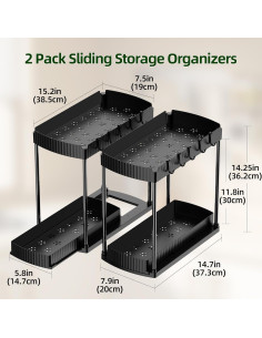 Organizador Bajo Fregadero Sthumsup 2 Niveles Expandible 2