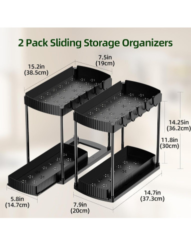 Organizador Bajo Fregadero Sthumsup 2 Niveles Expandible