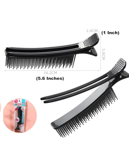 4 Clips de Sujeción para Cabello Hongtu - Estilizado y Corte