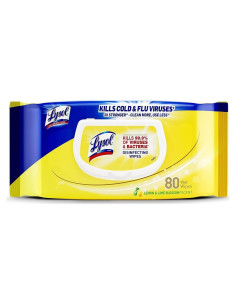 Toallitas Desinfectantes Lysol 80 Unidades Flor de Limón