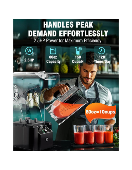 Mezclador Profesional WantJoin K90 Silencioso 2200W 2.2L